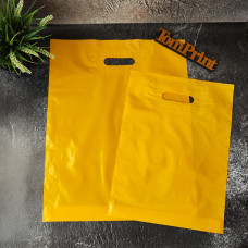 Пакет банан кольоровий 30x40см, 50мкм, ПВТ, з укріпленою ручкою та донною складкою 3 см