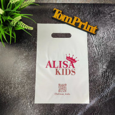 Пакет банан білий 20x30см, 50мкм, ПВТ, без укріпленої ручки та донної складки