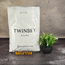 Пакет банан білий 40x50см, 50мкм, ПВТ, з укріпленою ручкою та донною складкою 3 см