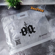 Пакет банан прозорий 58x48см, 55мкм, ПВТ, з укріпленою ручкою та донною складкою 3 см