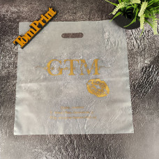 Пакет банан прозорий матовий 40x40см, 60мкм, ПНТ, без укріпленої ручки та донної складки, витримує до 3 кг