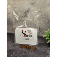 Пакет майка прозорий 30x50см, 50мкм, ПВТ, з боковим фальцем 7 см